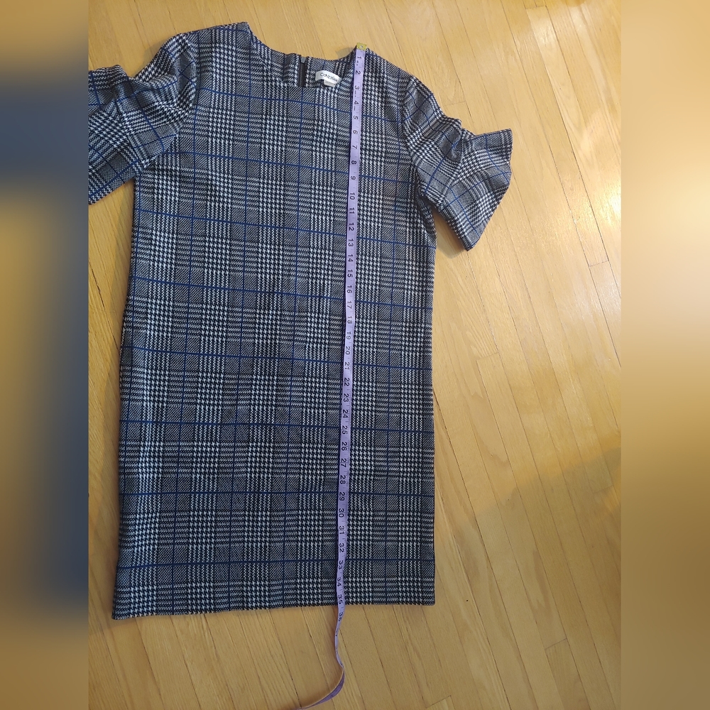 Calvin Klein Plaid Dress with Ruffle Sleeve - Picture 4 of 6